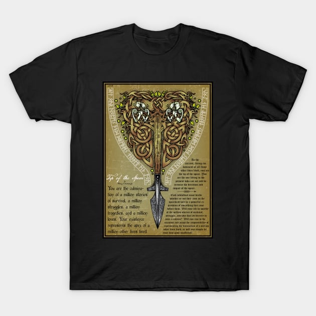 Tip of the Spear (Ancestors) T-Shirt by celtichammerclub